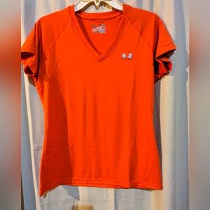 💥4/$20 Under Armour Heat Gear Shirt, Medium, orange